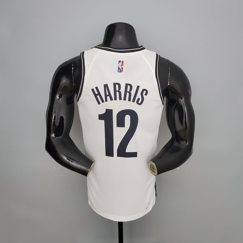 CAMISA BROOKLYN NETS - ICON EDITION 75TH ANNIVERSARY - NIKE BRILHANTE - BRANCA - 2021/ 2022