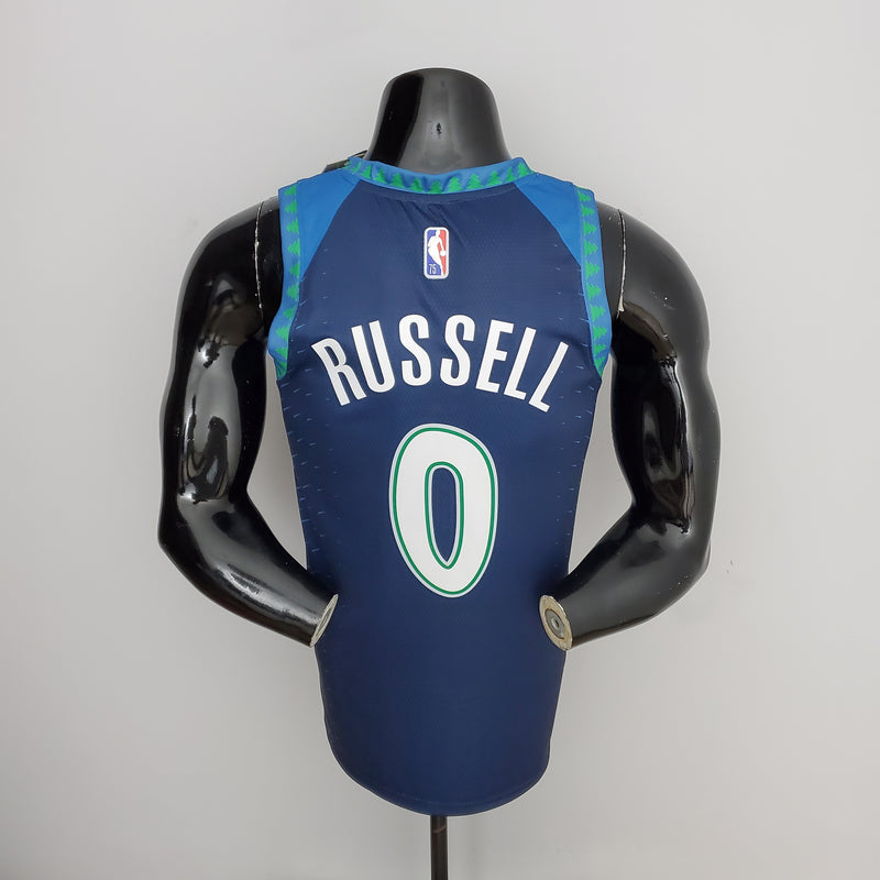 CAMISA MINNESOTA TIMBERWOLVES - AZUL COM NIKE BRILHANTE - CITY EDITION 75TH ANNIVERSARY - 2022