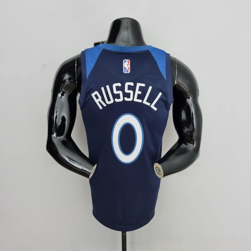 CAMISA MINNESOTA TIMBERWOLVES - AZUL COM NIKE BRILHANTE - CITY EDITION 75TH ANNIVERSARY - 2022