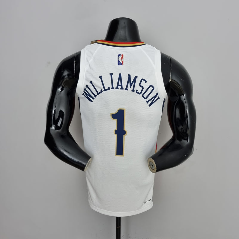 CAMISA NEW ORLEANS PELICANS - BRANCA COM NIKE BRILHANTE - CITY EDITION 75TH ANNIVERSARY - 2021/ 2022