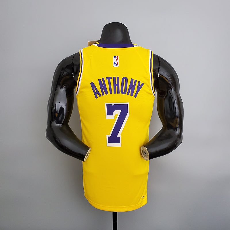 CAMISA LAKERS - AMARELA COM NIKE BRILHANTE - 75TH ANNIVERSARY - ICON EDITION - 2021/ 2022