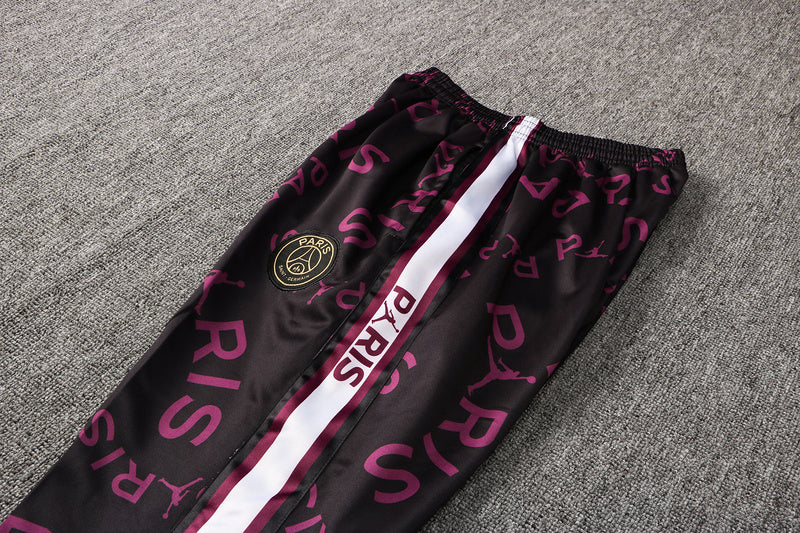 KIT PASSEIO COM CAPUZ - PARIS SAINT GERMAIN (PSG) - PRETO E ROXO