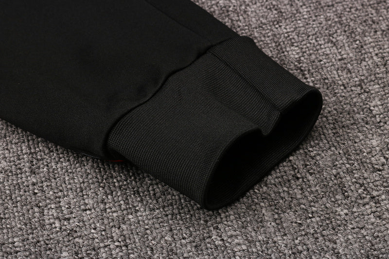 KIT PASSEIO COM CAPUZ - PARIS SAINT GERMAIN (PSG) - PRETO, VERMELHO E AZUL