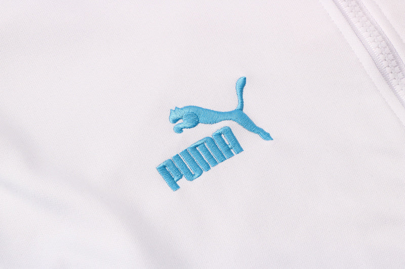 KIT MOLETOM - OLYMPIQUE MARSEILLE - BRANCO E AZUL