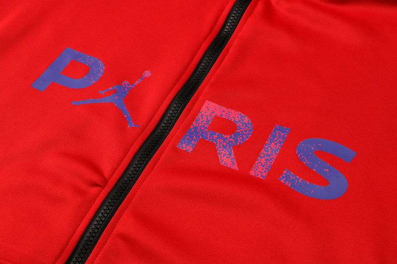 KIT PASSEIO COM CAPUZ - PARIS SAINT GERMAIN (PSG) - VERMELHO, ROXO E ROSA