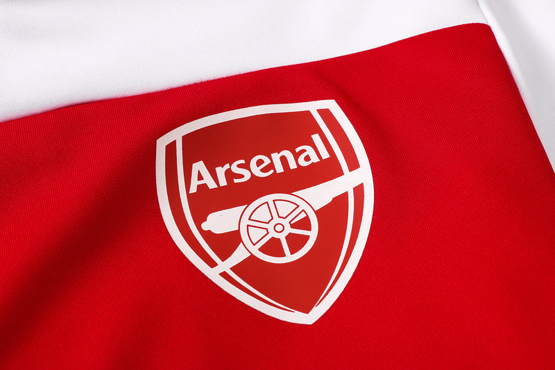 KIT PASSEIO COM CAPUZ - ARSENAL - VERMELHO E BRANCO