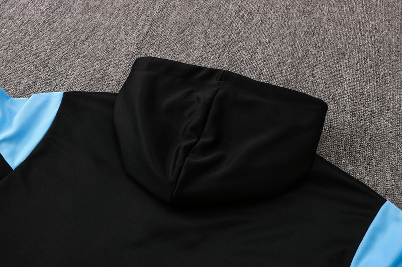 KIT MOLETOM - OLYMPIQUE MARSEILLE - PRETO E AZUL