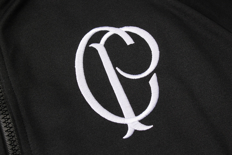 KIT PASSEIO COM CAPUZ - CORINTHIANS - PRETO E BRANCO