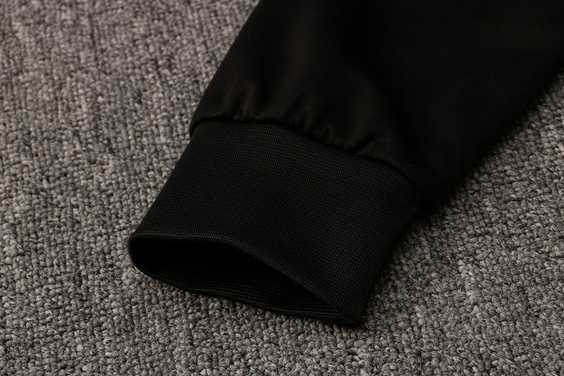 KIT MOLETOM - PARIS SAINT GERMAIN (PSG) - PRETO COM SÍMBOLO ROXO E ROSA
