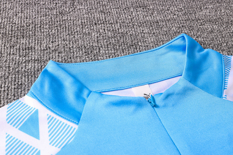 KIT PRÉ JOGO - OLYMPIQUE DE MARSEILLE - AZUL CLARO E PRETO