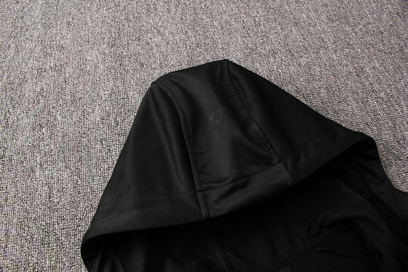 KIT PASSEIO COM CAPUZ - CORINTHIANS - PRETO E BRANCO
