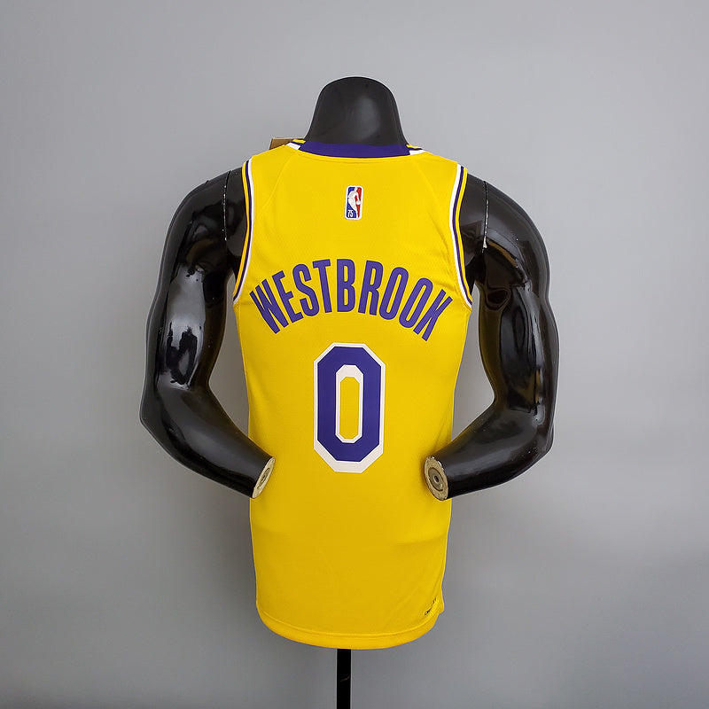 CAMISA LAKERS - AMARELA COM NIKE BRILHANTE - 75TH ANNIVERSARY - ICON EDITION - 2021/ 2022