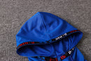 KIT PASSEIO COM CAPUZ - PARIS SAINT GERMAIN (PSG) - AZUL, VERMELHO E BRANCO
