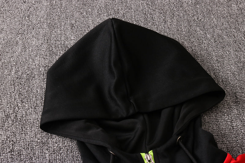 KIT PASSEIO COM CAPUZ - BARCELONA - PRETO, AZUL E VERMELHO