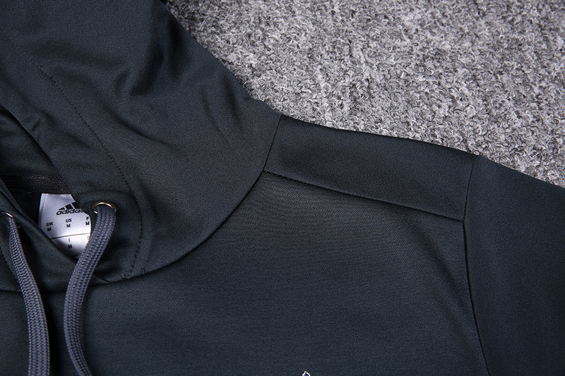 KIT PASSEIO COM CAPUZ - REAL MADRID - CINZA CHAMPIONS LEAGUE