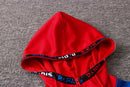 KIT PASSEIO COM CAPUZ - PARIS SAINT GERMAIN (PSG) - VERMELHO, BRANCO E AZUL
