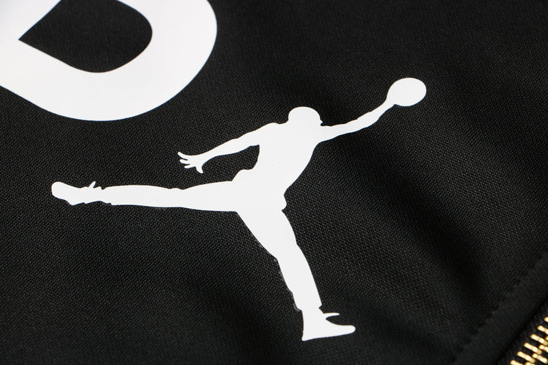 KIT PASSEIO COM CAPUZ - PARIS SAINT GERMAIN (PSG) - PRETO, DOURADO E BRANCO