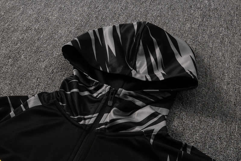 KIT PASSEIO COM CAPUZ - BORUSSIA DORTMUND - PRETO E CINZA