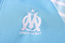 KIT PASSEIO COM CAPUZ - OLYMPIQUE DE MARSEILLE - AZUL E BRANCO