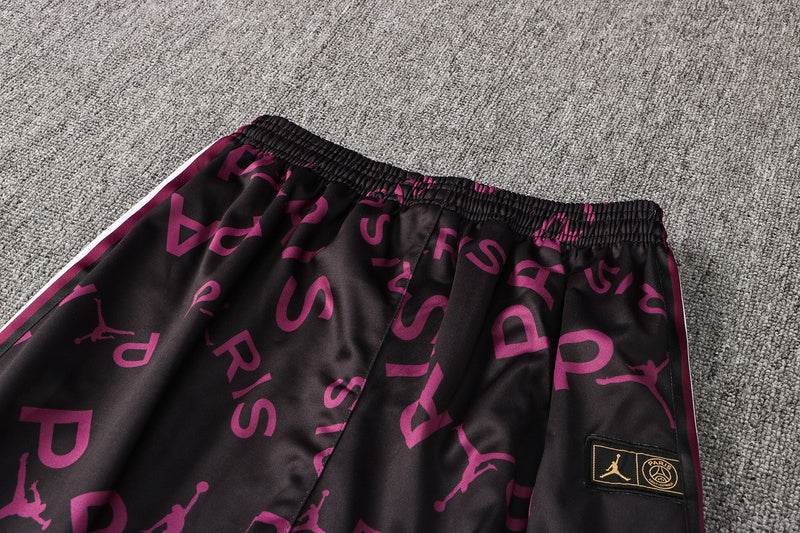 KIT PASSEIO COM CAPUZ - PARIS SAINT GERMAIN (PSG) - PRETO E ROXO