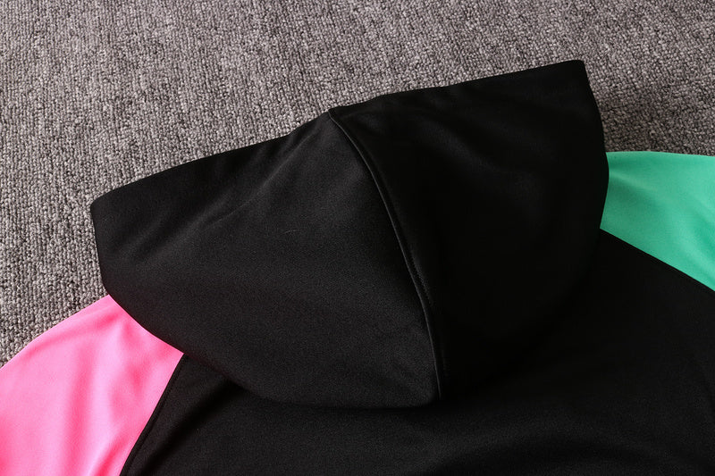 KIT PASSEIO COM CAPUZ - BARCELONA - PRETO, VERDE E ROSA