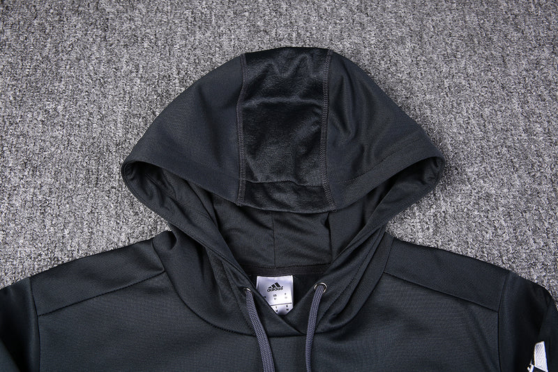 KIT PASSEIO COM CAPUZ - REAL MADRID - CINZA CHAMPIONS LEAGUE