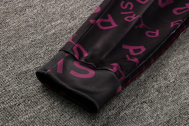 KIT PASSEIO COM CAPUZ - PARIS SAINT GERMAIN (PSG) - PRETO E ROXO