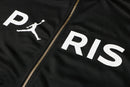 KIT PASSEIO COM CAPUZ - PARIS SAINT GERMAIN (PSG) - PRETO, DOURADO E BRANCO