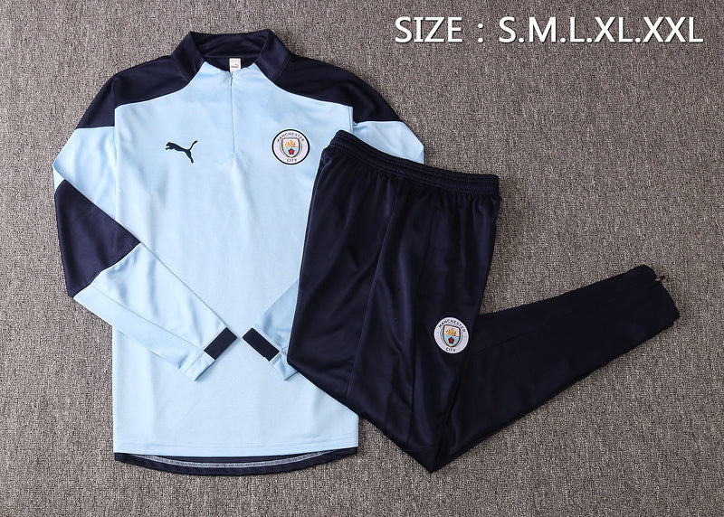KIT PRÉ JOGO - MANCHESTER CITY - AZUL ESCURO E AZUL CLARO