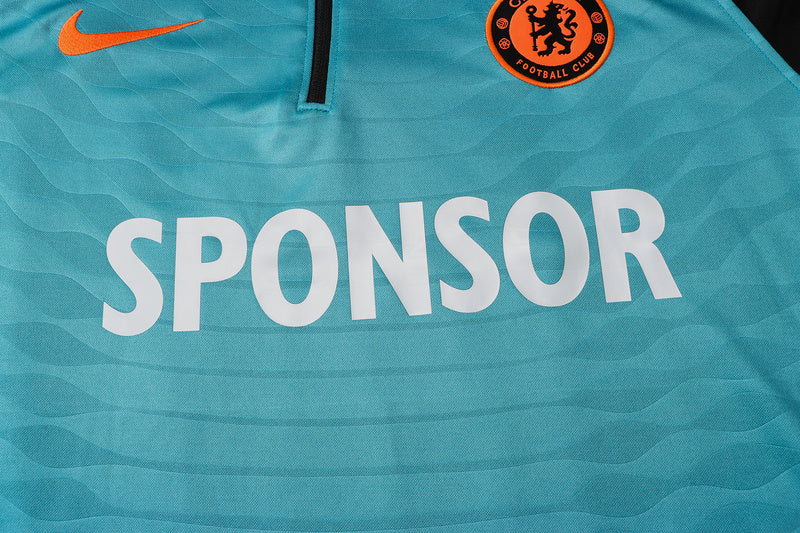 KIT PRÉ JOGO - CHELSEA - PRETO, LARANJA E AZUL