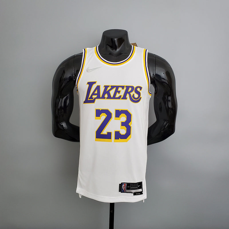 CAMISA LAKERS - BRANCA COM NIKE BRILHANTE - 75TH ANNIVERSARY - ICON EDITION - 2021/ 2022