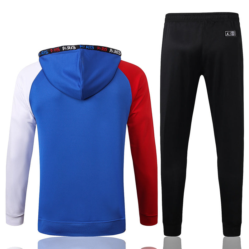 KIT PASSEIO COM CAPUZ - PARIS SAINT GERMAIN (PSG) - AZUL, VERMELHO E BRANCO