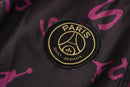 KIT PASSEIO COM CAPUZ - PARIS SAINT GERMAIN (PSG) - PRETO E ROXO