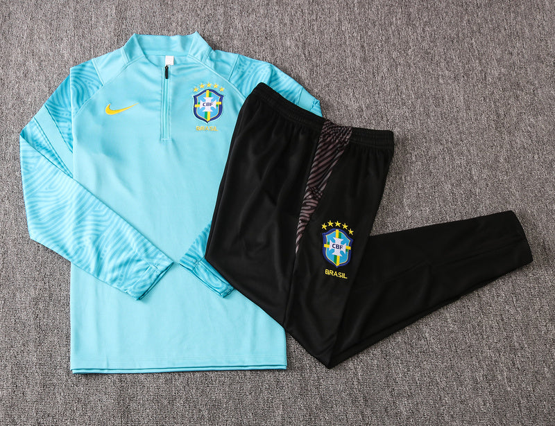 KIT PRÉ JOGO - BRASIL - AZUL CLARO E PRETO