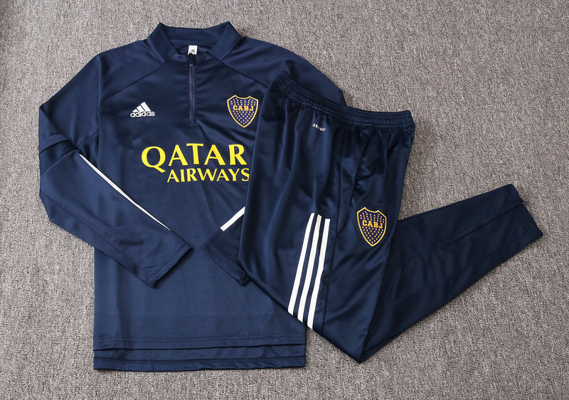 KIT PRÉ JOGO - BOCA JUNIORS - AZUL ESCURO E BRANCO