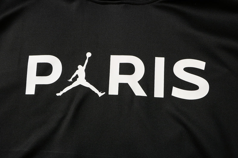 KIT MOLETOM - PARIS SAINT GERMAIN (PSG) -  PRETO, BRANCO E DOURADO JORDAN