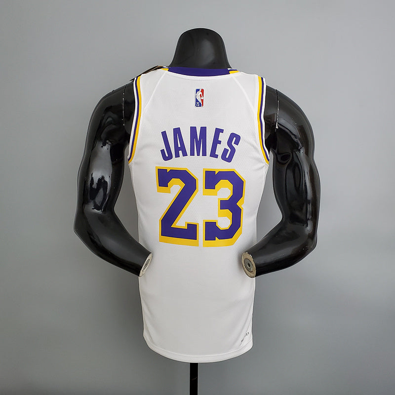 CAMISA LAKERS - BRANCA COM NIKE BRILHANTE - 75TH ANNIVERSARY - ICON EDITION - 2021/ 2022