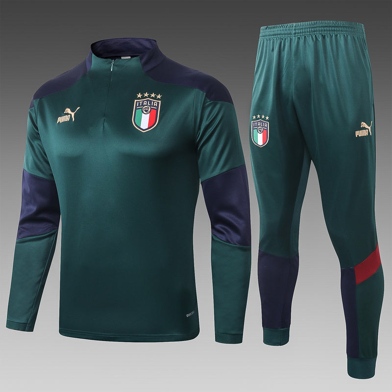 KIT PRÉ JOGO - ITÁLIA - VERDE ESCURO E AZUL