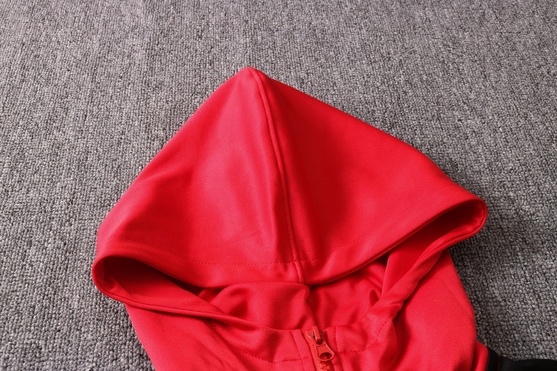 KIT PASSEIO COM CAPUZ - LIVERPOOL - VERMELHO, VERDE E PRETO