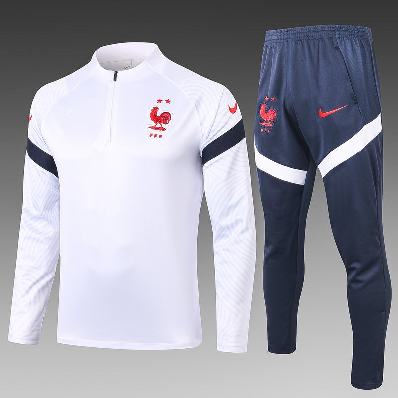 KIT PRÉ JOGO - FRANÇA - BRANCO E AZUL