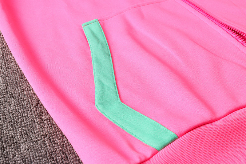 KIT PASSEIO COM CAPUZ - BARCELONA - ROSA, PRETO E VERDE