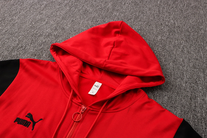 KIT MOLETOM - MILAN - VERMELHO E PRETO