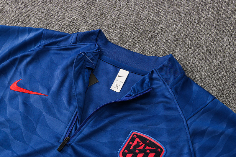 KIT PRÉ JOGO - ATLÉTICO DE MADRID - AZUL, PRETO E LARANJA