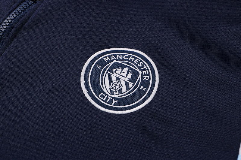 KIT MOLETOM - MANCHESTER CITY - PRETO E AZUL