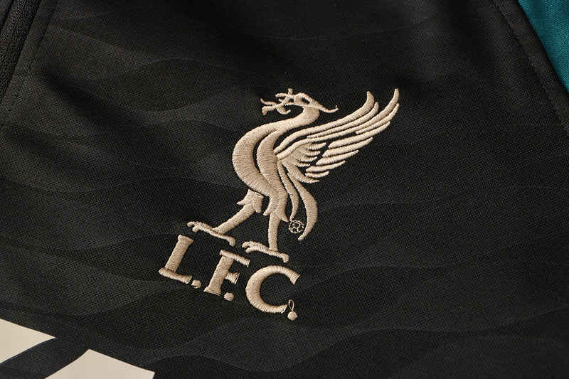 KIT PRÉ JOGO - LIVERPOOL -  PRETO, VERDE E DOURADO