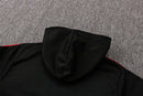 KIT PASSEIO COM CAPUZ - MANCHESTER UNITED - PRETO E VERMELHO
