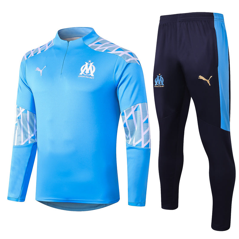 KIT PRÉ JOGO - OLYMPIQUE DE MARSEILLE - AZUL E BRANCO