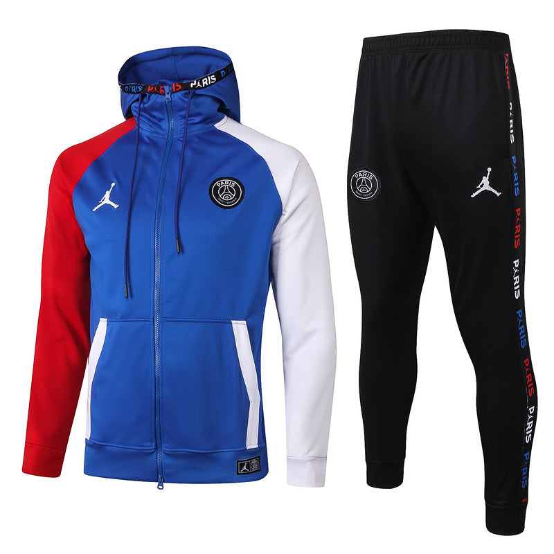 KIT PASSEIO COM CAPUZ - PARIS SAINT GERMAIN (PSG) - AZUL, VERMELHO E BRANCO
