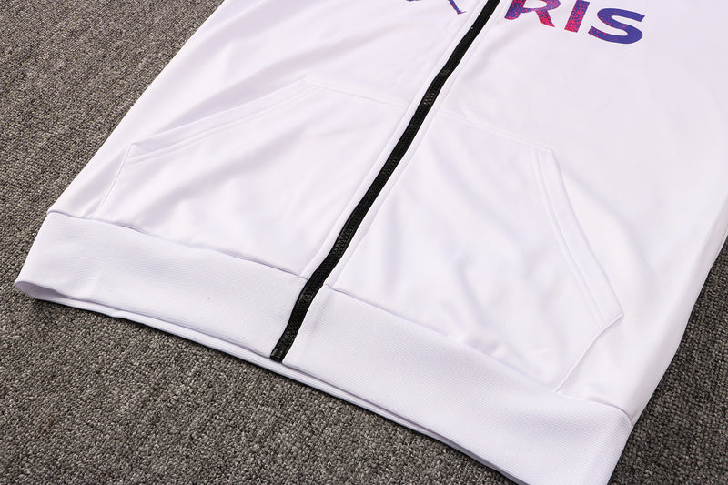 KIT PASSEIO COM CAPUZ - PARIS SAINT GERMAIN (PSG) - BRANCO, ROXO E ROSA