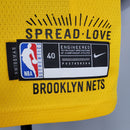 CAMISA BROOKLYN NETS - EDIÇÃO COMEMORATIVA AMARELO 2021 -